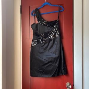 One Shoulder Black Bisou Bisou Bodycon Dress